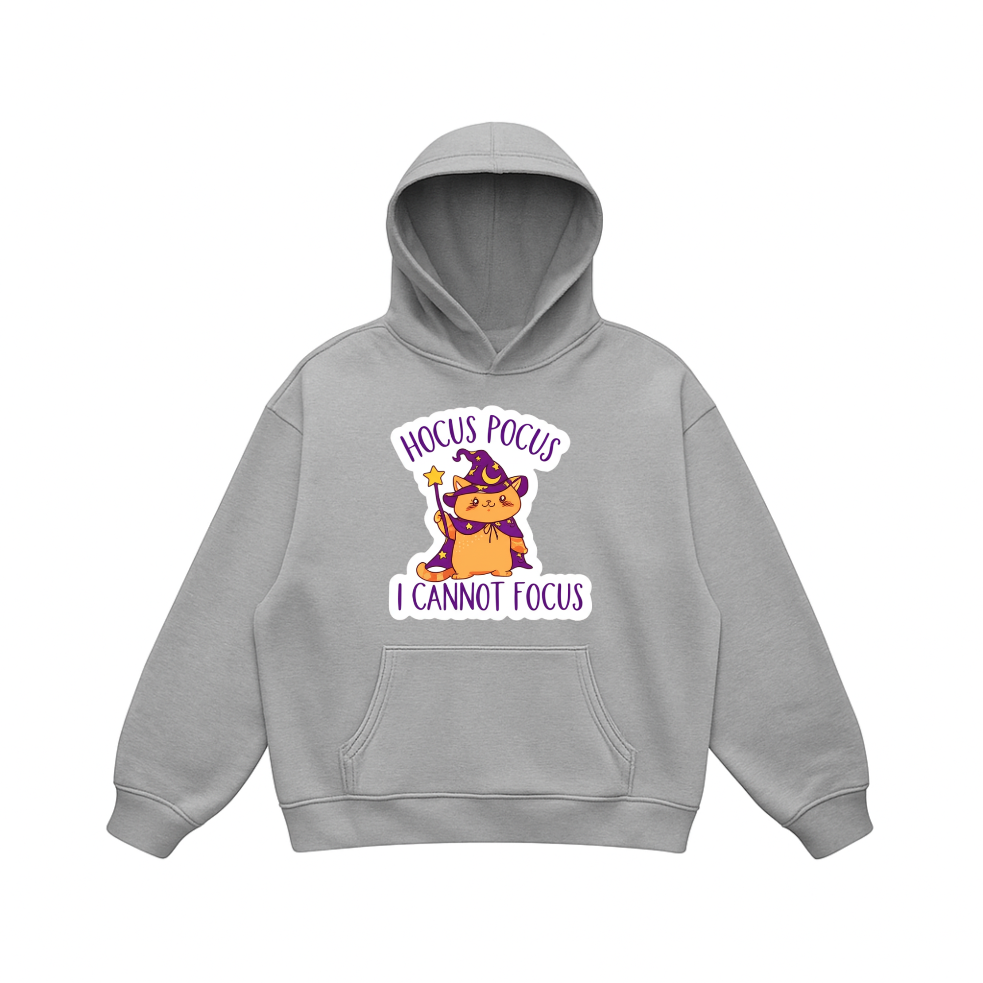 Hocus Pocus, I Cannot Focus – Cute Cat Hoodie