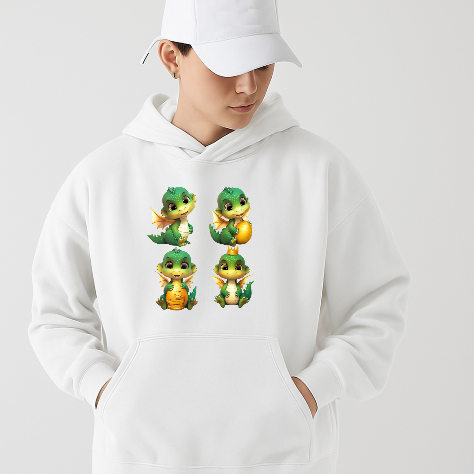 Squad of Cute Dragons – Fantasy Hoodie for Dragon Lovers