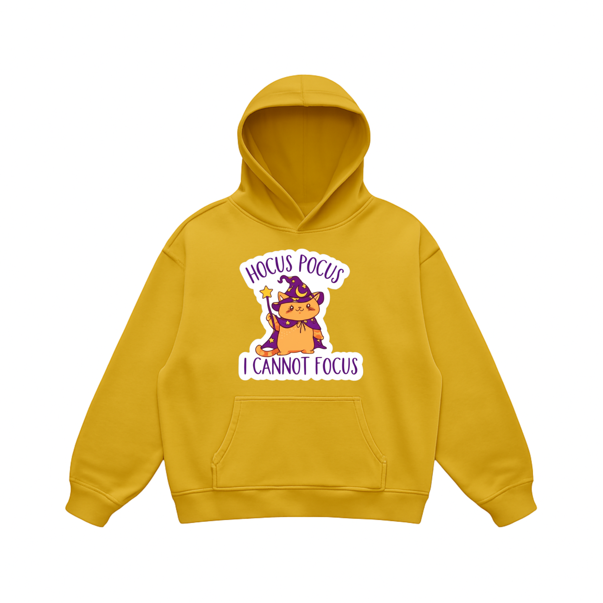 Hocus Pocus, I Cannot Focus – Cute Cat Hoodie