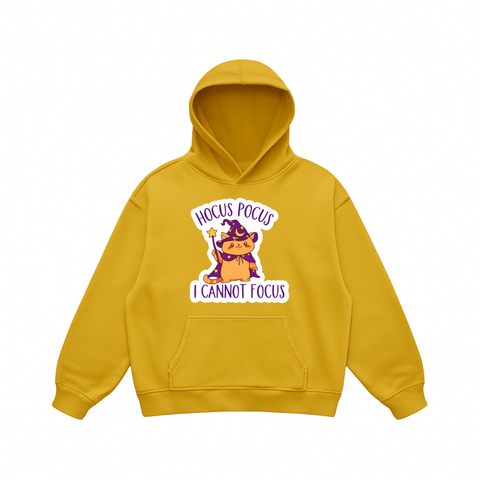 Hocus Pocus, I Cannot Focus – Cute Cat Hoodie